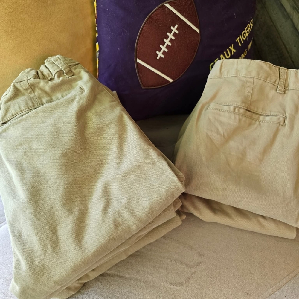 Boys Khaki Pants and Shorts. Sold As A Complete Bundle.
